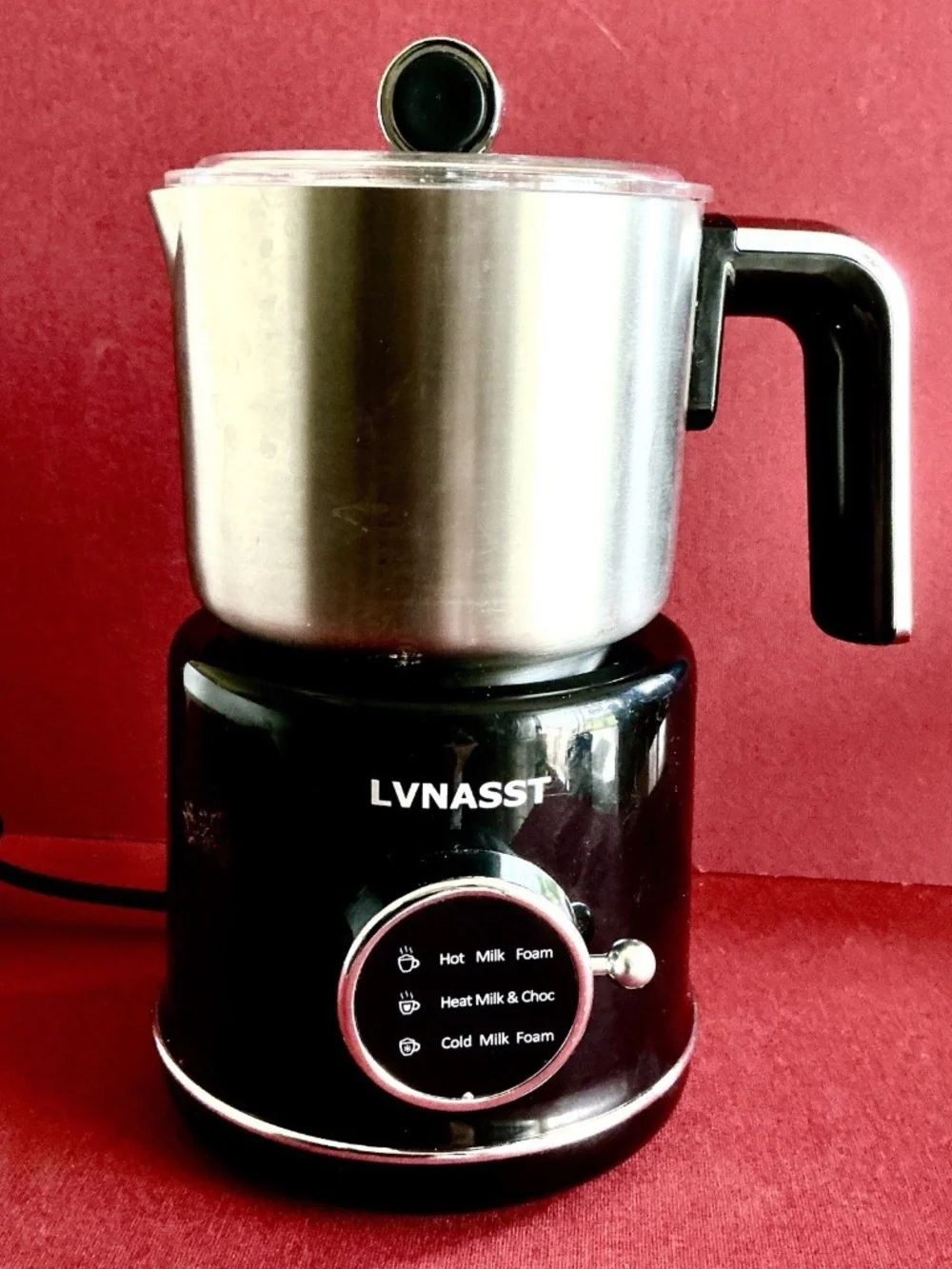 LVNASST Stainless Steel Milk Frother and Steamer,2oz Electric Milk Warmer/ Foam